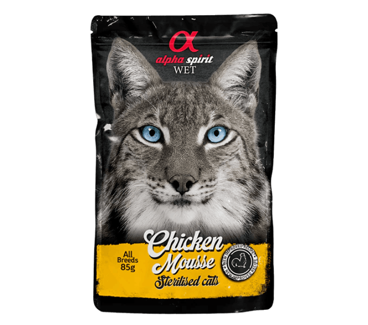 alpha spirit-Chicken Mousse for Sterilized Cats, 24 x 85 g Pouches.png